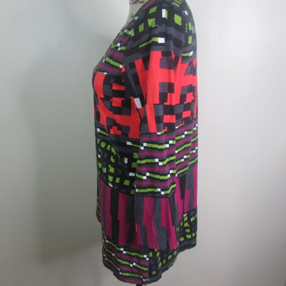 Lynn Ritchie Silver Tunic Blouse XS Colorful - Picture 10 of 11